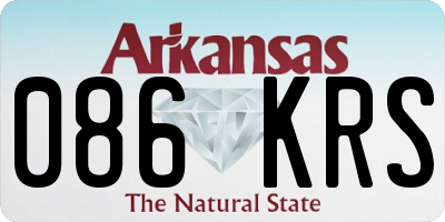 AR license plate 086KRS