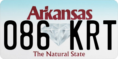 AR license plate 086KRT