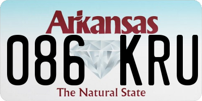 AR license plate 086KRU