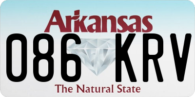 AR license plate 086KRV