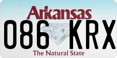 AR license plate 086KRX