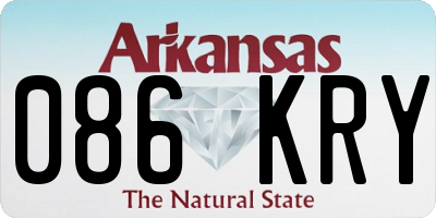 AR license plate 086KRY