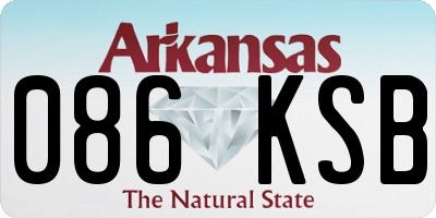 AR license plate 086KSB