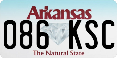 AR license plate 086KSC