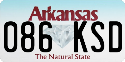 AR license plate 086KSD