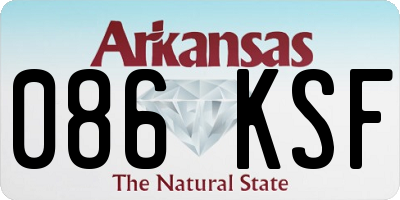 AR license plate 086KSF