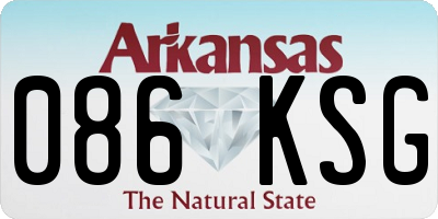 AR license plate 086KSG