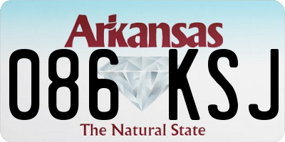 AR license plate 086KSJ