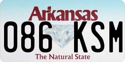 AR license plate 086KSM