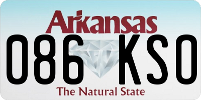 AR license plate 086KSO