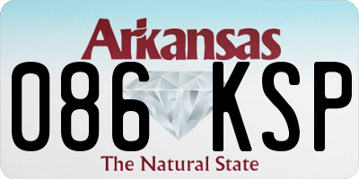 AR license plate 086KSP