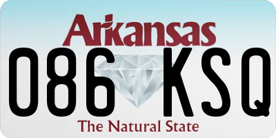 AR license plate 086KSQ