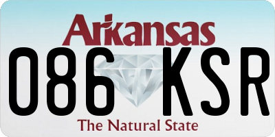 AR license plate 086KSR