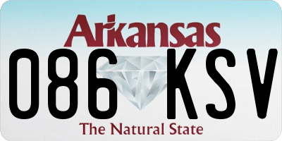 AR license plate 086KSV