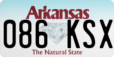 AR license plate 086KSX