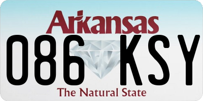 AR license plate 086KSY