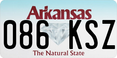 AR license plate 086KSZ
