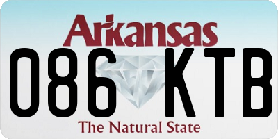 AR license plate 086KTB