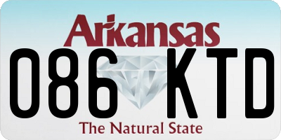 AR license plate 086KTD