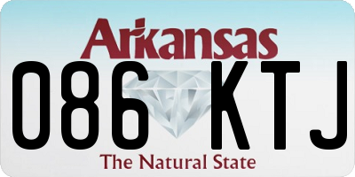 AR license plate 086KTJ