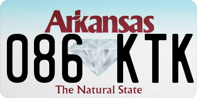 AR license plate 086KTK