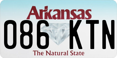 AR license plate 086KTN