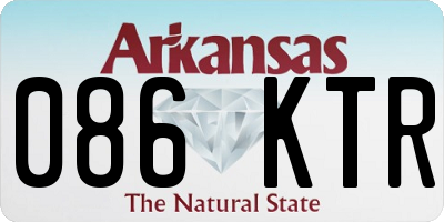AR license plate 086KTR