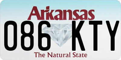 AR license plate 086KTY
