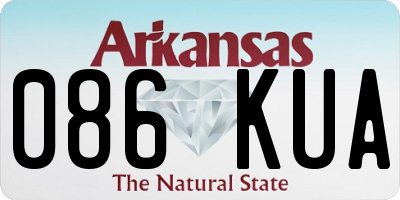 AR license plate 086KUA