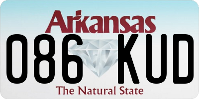 AR license plate 086KUD