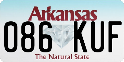 AR license plate 086KUF