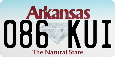 AR license plate 086KUI