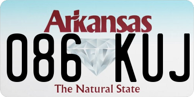 AR license plate 086KUJ