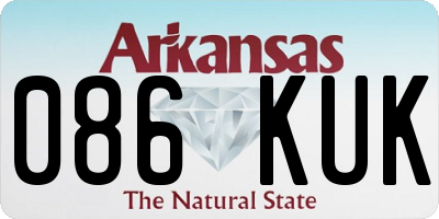 AR license plate 086KUK