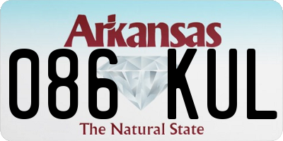AR license plate 086KUL