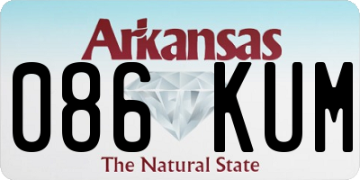 AR license plate 086KUM