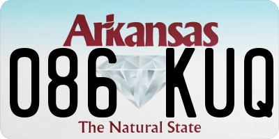 AR license plate 086KUQ