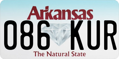 AR license plate 086KUR