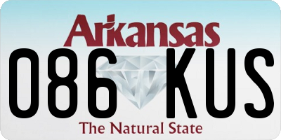 AR license plate 086KUS