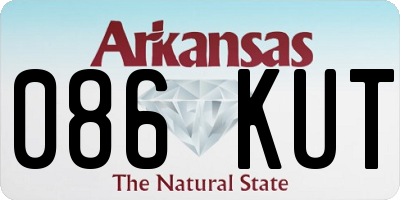 AR license plate 086KUT