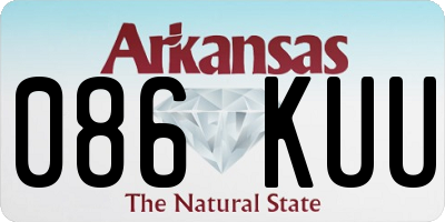 AR license plate 086KUU