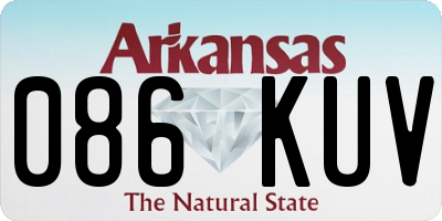 AR license plate 086KUV