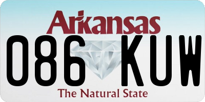 AR license plate 086KUW