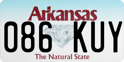 AR license plate 086KUY