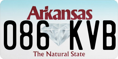 AR license plate 086KVB