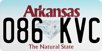 AR license plate 086KVC