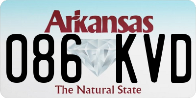 AR license plate 086KVD
