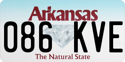 AR license plate 086KVE