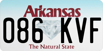AR license plate 086KVF