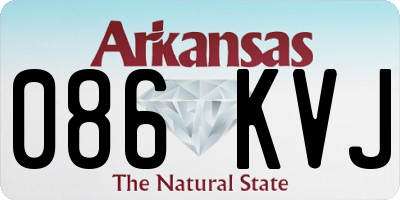 AR license plate 086KVJ